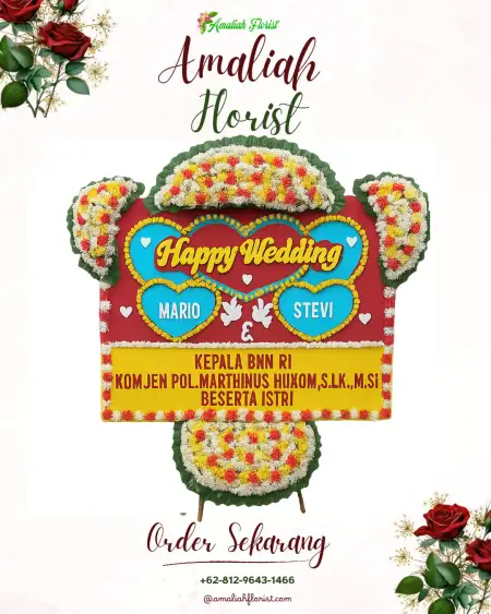Papan Bunga Pernikahan Kenanti